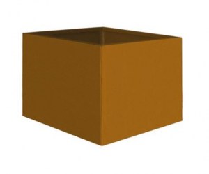 Vlakke Bloembak Cortenstaal 90x90x70cm A. van Elk BV